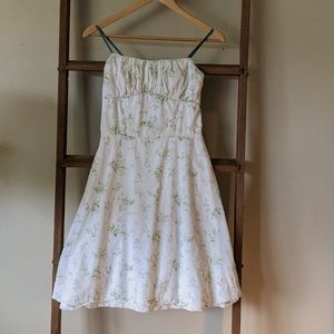 Girl's white floral  summer dress